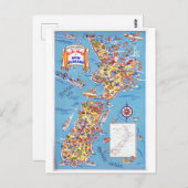 Carte amusante vintage de Nouvelle-Zélande (Devant / Derrière)