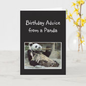 Carte Amusants Anniversaire Conseils de Panda Ours Anima (Fleur jaune)