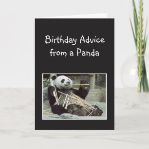 Carte Amusants Anniversaire Conseils de Panda Ours Anima