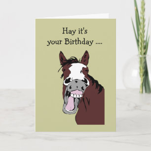 Carte Amusants Anniversaire Longue dans l'Humour du Chev