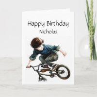 Amusants Anniversaire Personnalisé Nom Vélo compét