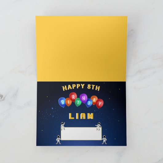 Carte Amusants Enfants Ajouter Nom Planète Système solai (Intérieur)