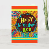 Carte Amusants Frère Anniversaire Moderne Inspirivité Ab (Devant)