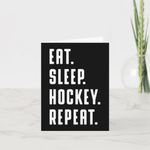 Carte Amusants Manger Dormir Hockey Répéter Graphique am