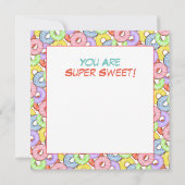 Carte Amusants Pastel Donuts colorés Anniversaire (Dos)