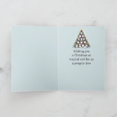 Carte Amusants Penguin Noël Arbre Salutations (Intérieur)