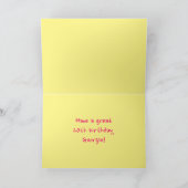 Carte Amusants Pink Stripes, Coeurs, Arc-en-ciel # 20e a (Intérieur)