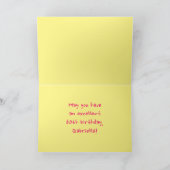 Carte Amusants Pink Stripes, Coeurs, Arc-en-ciel # 60e a (Intérieur)