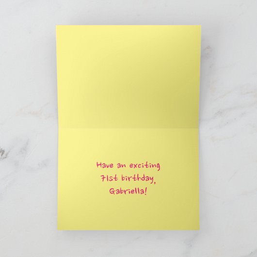 Carte Amusants Pink Stripes, Coeurs, Arc-en-ciel # 71e a (Intérieur)