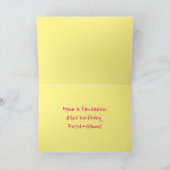 Carte Amusants Pink Stripes, Coeurs, Arc-en-ciel # 83e a (Intérieur)