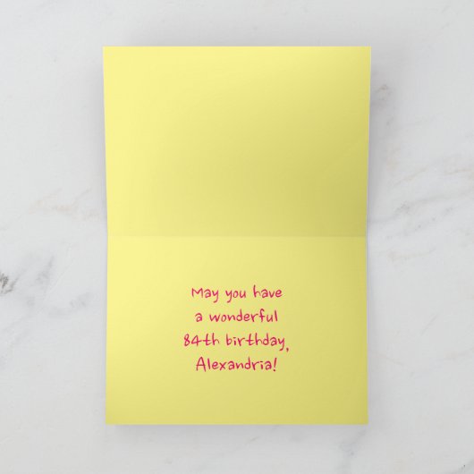 Carte Amusants Pink Stripes, Coeurs, Arc-en-ciel # 84e a (Intérieur)