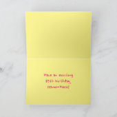 Carte Amusants Pink Stripes, Coeurs, Arc-en-ciel # 85e a (Intérieur)