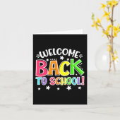 Carte Amusants Premier jour de l'école Professeur Bienve (Fleur jaune)