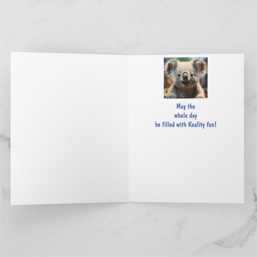 Carte Amusement animalière drôle Koala Koalité amusant (Intérieur)