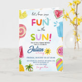 Carte amusement au soleil (Fleur jaune)