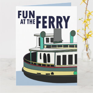 Carte Amusement Au Voyage En Bateau De Ferry