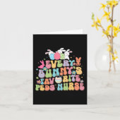 Carte Amusement Chaque Lapin Infirmière Pédiatrique Préf (Fleur jaune)