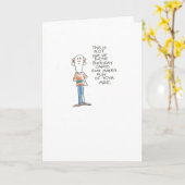 Carte Amusement chauve d'homme d'âge (Fleur jaune)