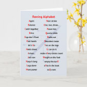 Carte Amusement d'alphabet d'aviron A à Z (Fleur jaune)