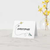 Carte Amusement d'avion en papier Demande en mariage dem (Fleur jaune)