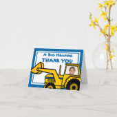 Carte Amusement de construction / Backhoe (Fleur jaune)