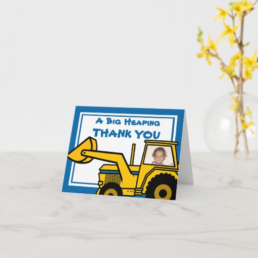 Carte Amusement de construction / Backhoe (Fleur jaune)