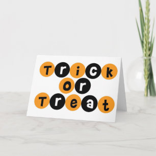 Carte Amusement de Halloween de des bonbons ou un sort