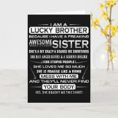 Carte Amusement de Noël pour frère de la part de sœur 1  (Fleur jaune)