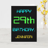 Carte Amusement Digital calculant le 29ème anniversaire (Fleur jaune)