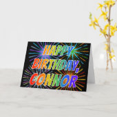 Carte Amusement "JOYEUX ANNIVERSAIRE " de "CONNOR" de (Fleur jaune)