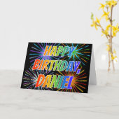 Carte Amusement "JOYEUX ANNIVERSAIRE " de "DANIEL" de (Fleur jaune)