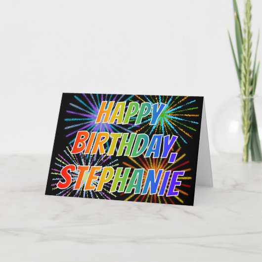 Carte Amusement "JOYEUX ANNIVERSAIRE " de "STEPHANIE" de (Devant)