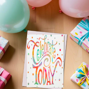 Carte Amusement Joyeux Célébrez Aujourd'hui Joyeux Anniv