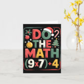 Carte Amusez-vous avec les maths 67 Mème Six Sept Noël E (Fleur jaune)
