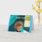 CARTE *AMUSEZ-VOUS* C'EST VOTRE ANNIVERSAIRE (GARÇON SPÉ (Fleur jaune)