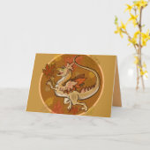 Carte Amusez-vous dans le dragon Feuille (Fleur jaune)