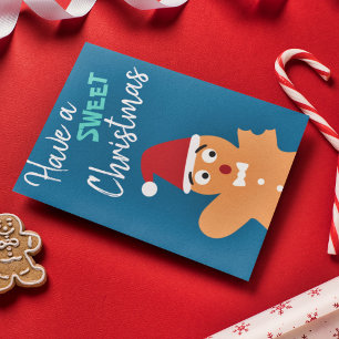 Carte Amusez-vous faire un doux bonhomme en pain d'épice