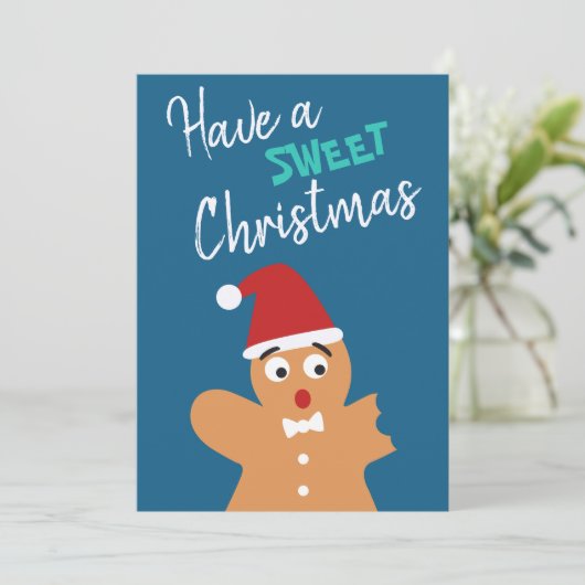 Carte Amusez-vous faire un doux bonhomme en pain d'épice (Debout devant)