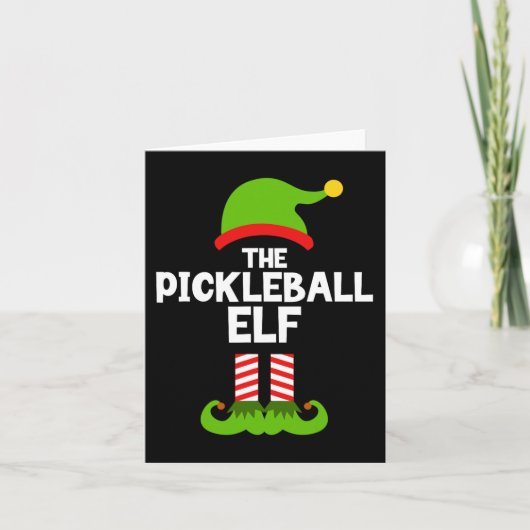 Carte Amusez-Vous Pickleball Elf Christmas Matching Fami (Devant)
