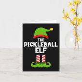 Carte Amusez-Vous Pickleball Elf Christmas Matching Fami (Fleur jaune)