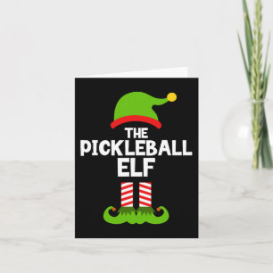 Carte Amusez-Vous Pickleball Elf Christmas Matching Fami
