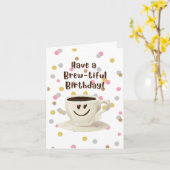 Carte Amusez-vous un Anniversaire (Fleur jaune)