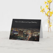 Carte Amusez-vous un Fabuleux anniversaire à Las Vegas ! (Fleur jaune)