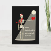 Carte Amusingant squelette de la Saint-Valentin, admirat (Devant)