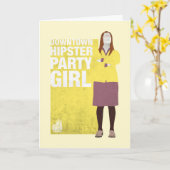 Carte Amy | Downtown Hipster Party Girl (Fleur jaune)