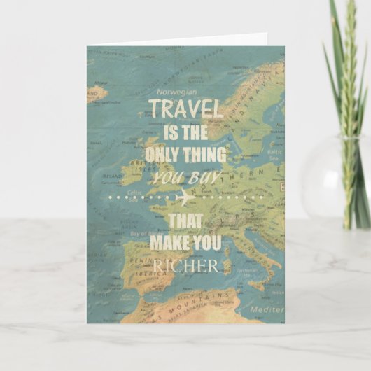 Carte An inspiring travel quotes (Devant)