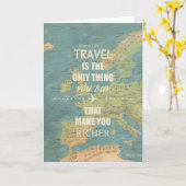 Carte An inspiring travel quotes (Fleur jaune)