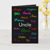 Carte "An Uncle's Birthday I" - Personnalisable (Fleur jaune)
