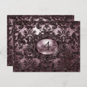 Carte Anabelle Petal Victorian Numéro de table (Devant / Derrière)