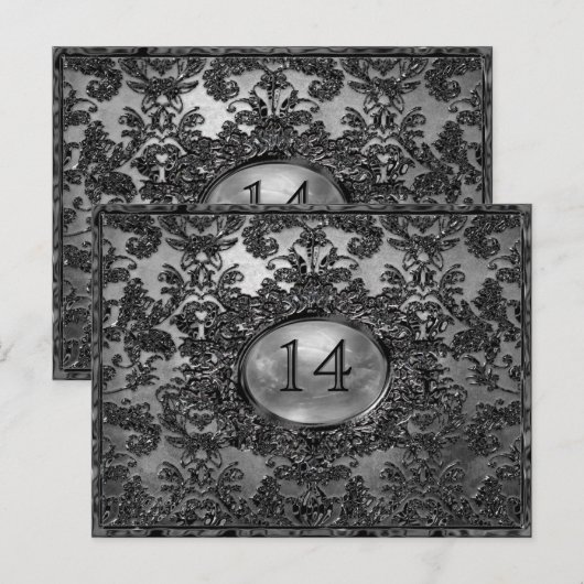 Carte Anabelle Victorian Numéro de table (Devant / Derrière)